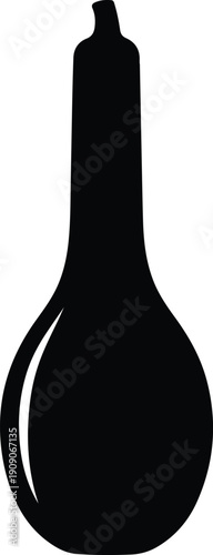 silhouette long neck gourd vegetable icon isolated on white background vector design