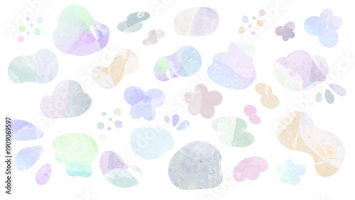 淡い水彩の吹き出し　見出しセット