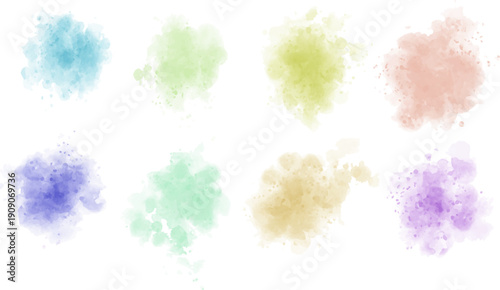 水彩　カラフル　ペイント　見出しセット