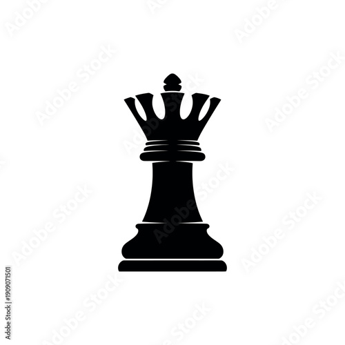 Chess Rook Castle Piece With Crown Top Silhouette