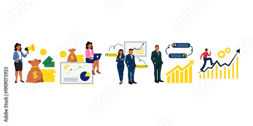 Business Finance Flat Illustration