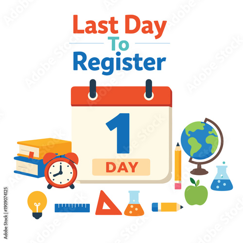 Last Day to Register Countdown with Calendar