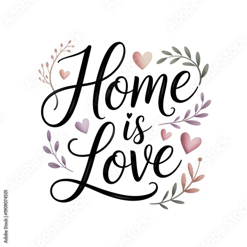 home typography design