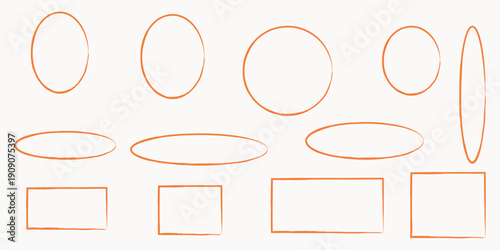 Collection of various geometric shapes outlines