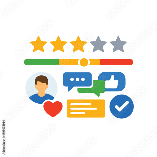 User feedback and rating icons collection