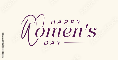 International Happy Women's Day vector logo design, happy women's day with love shape logo design.