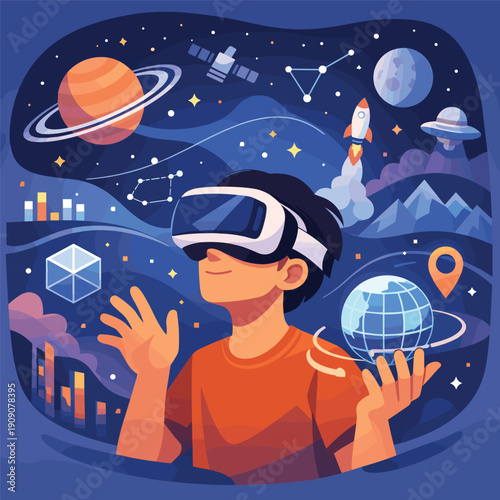 Immersive Virtual Reality Experience in Outer Space