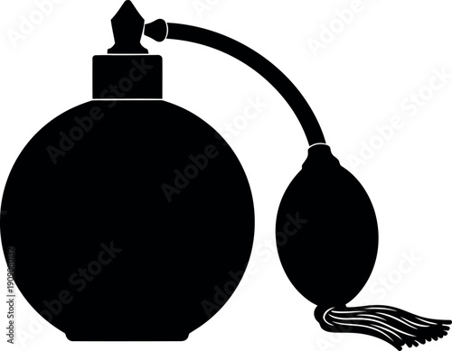 Vintage perfume atomizer bottle silhouette for beauty and fragrance