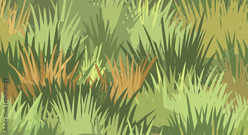 Abstract Green Grass Field Background Texture - Nature Pattern