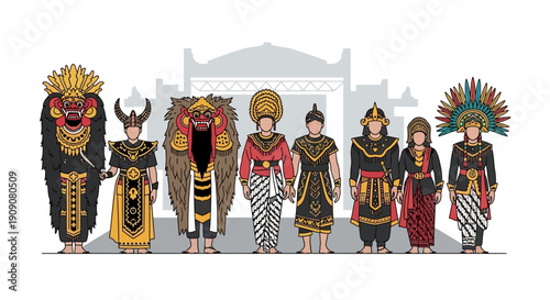 Balinese Traditional Costumes: Diverse Cultural Attire and Performers