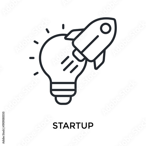 Startup Icon Outline Style. Vector Illustration For Graphic Design