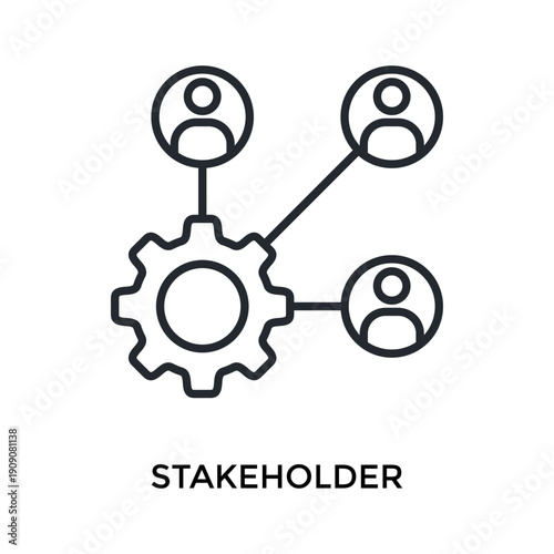 Stakeholder Icon Outline Style. Vector Illustration For Graphic Design