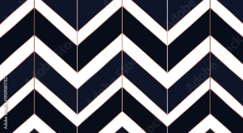 Modern chevron pattern with bold black and white zigzag design