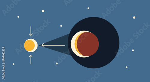 Celestial Alignment: Solar Eclipse Illustration