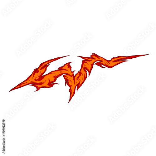 Flames Stripes Fire Element Illustration 