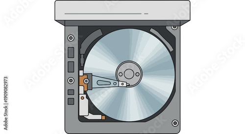 Computer Hard Drive Disk Internal Mechanics, Data Storage Technology