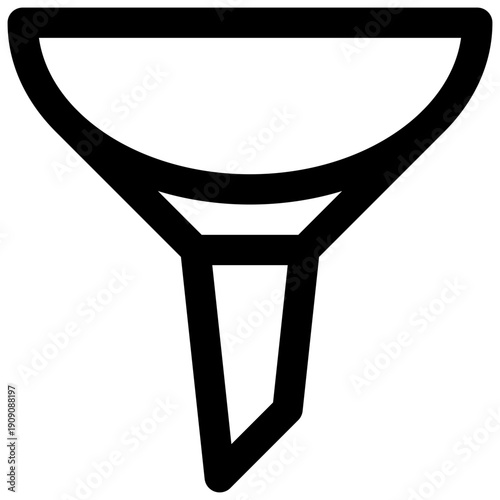 Filter. Editable stroke vector icon.