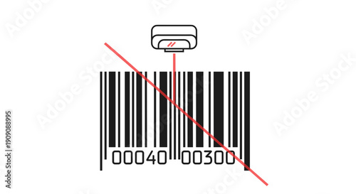 Barcode Scanner Scanning Product Code.
