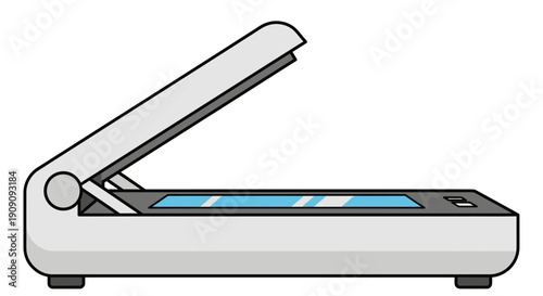 Flatbed Scanner - Digital Imaging Device with Open Lid