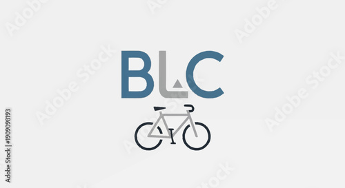 BLC logo design with bicycle illustration.