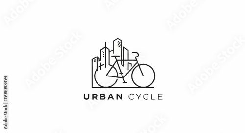 Urban Cycle Bicycle Logo Design Concept.