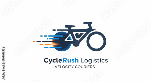 CycleRush Logistics Velocity Couriers Company Logo Design.