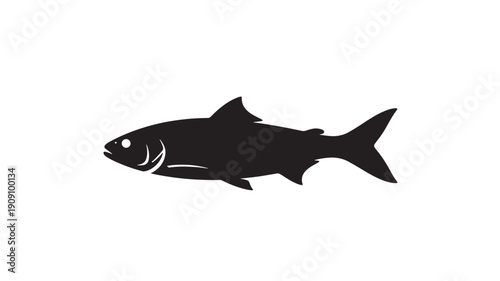 Ocean Fish Wildlife Silhouette Illustration Vector