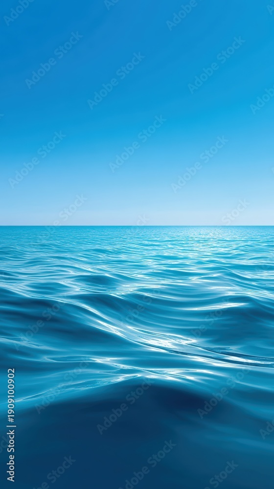 Obraz premium Serene gradient fading from lagoon blue to pale seafoam, ambient light diffusion, delicate water-inspired shine â€“ clean and elegant for wellness ads