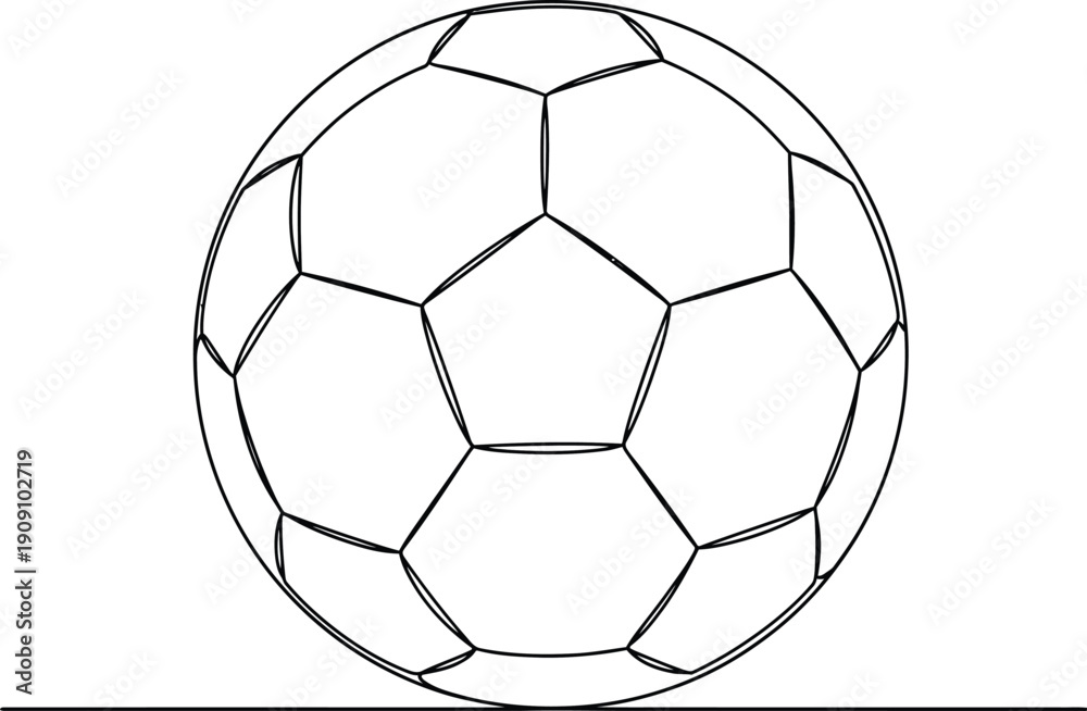 Obraz premium Soccer Ball Vector icon Soccer, Fussball, Isolated Ball, hand drawn pencil drawing, illustration, transparent PNG 