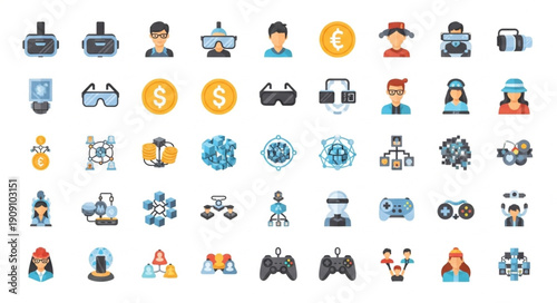 Collection of Technology and Futuristic Icons.