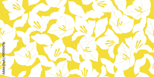 Abstract, hand-drawn Bougainvillea pattern, seamless floral design, suitable for fabrics, textiles, clothing, posters, covers, banners, and backgrounds. Vector graphic.