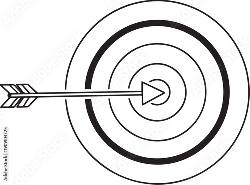 Target goal vector icon bullseye arrow accuracy aim