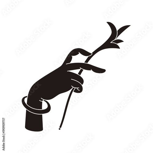 The designs of various Buddhist symbols, gestures, vector logos, and symbols are all rooted in Eastern aesthetics. They utilize free brushstrokes and negative space in their composition, expressing va