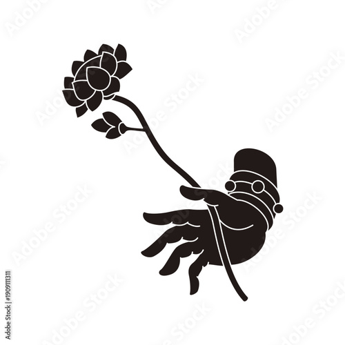 The designs of various Buddhist symbols, gestures, vector logos, and symbols are all rooted in Eastern aesthetics. They utilize free brushstrokes and negative space in their composition, expressing va