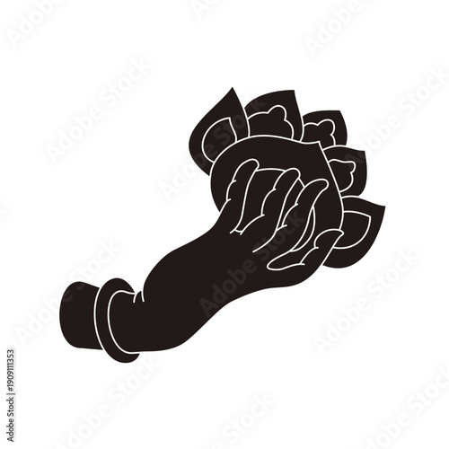 The designs of various Buddhist symbols, gestures, vector logos, and symbols are all rooted in Eastern aesthetics. They utilize free brushstrokes and negative space in their composition, expressing va