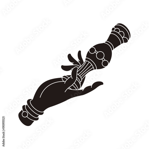 The designs of various Buddhist symbols, gestures, vector logos, and symbols are all rooted in Eastern aesthetics. They utilize free brushstrokes and negative space in their composition, expressing va