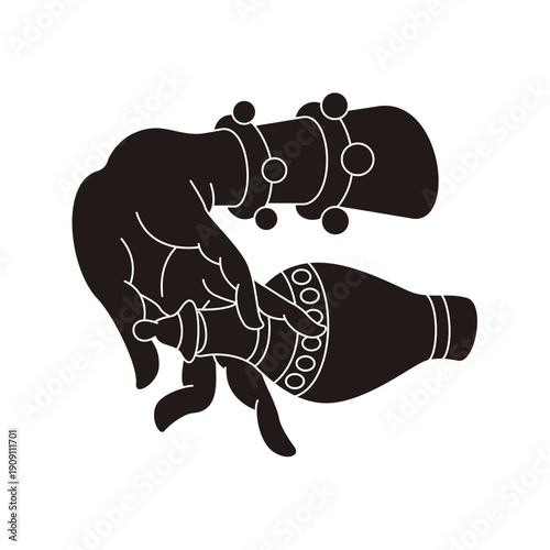 The designs of various Buddhist symbols, gestures, vector logos, and symbols are all rooted in Eastern aesthetics. They utilize free brushstrokes and negative space in their composition, expressing va