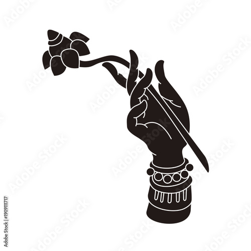 The designs of various Buddhist symbols, gestures, vector logos, and symbols are all rooted in Eastern aesthetics. They utilize free brushstrokes and negative space in their composition, expressing va