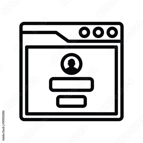 Account login interface icon
