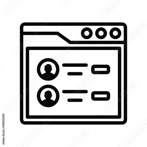 Add friend list interface icon