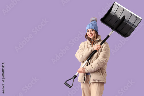 Young woman in winter cloth...