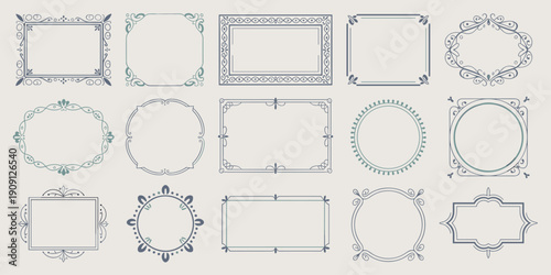 Vintage decorative frames and borders collection elegant ornate flourishes for invitations certificates design elements classic ornamental patterns for graphic resources and scrapbooking ornate filigr