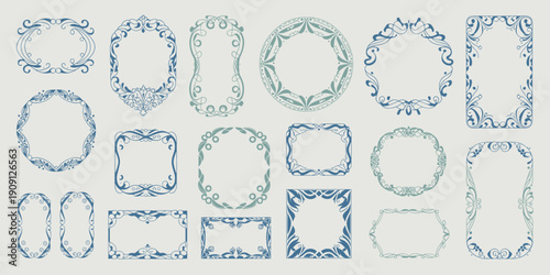 Elegant decorative vintage ornamental frames and borders collection elegant ornate flourishes and swirls for graphic design invitations cards wedding decor vintage labels elegant page elements classic