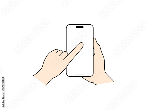 スマホと操作する手2