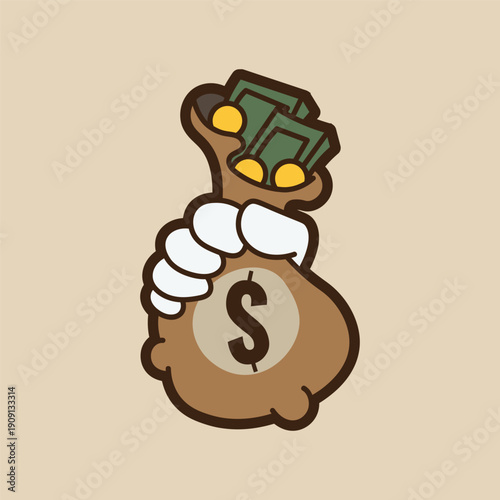 Creative hand  icon – illustration of artistic tool symbolizing creativity, design, painting, renovation, DIY projects, craftsmen, and art service.