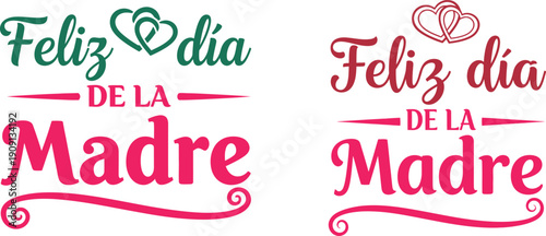 Bild auf Leinwand Happy mother's day greeting cards with spanish text feliz dia de la madre