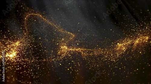 Elegant Gold Dust Wave Motion Graphics for Awards Ceremony