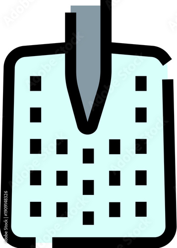 Solder wick tool with a colored line icon representing desoldering braid for electronic circuit board repair, illustrating manufacturing, engineering, and maintenance