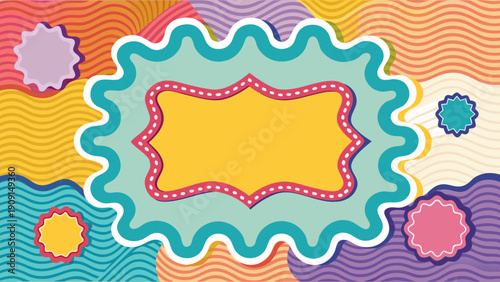 Minimalist wavy corrugated border in black and white, perfect for framing content or adding subtle visual flair.