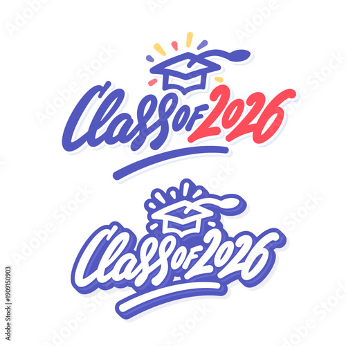 Class of 2026 graduation lettering set